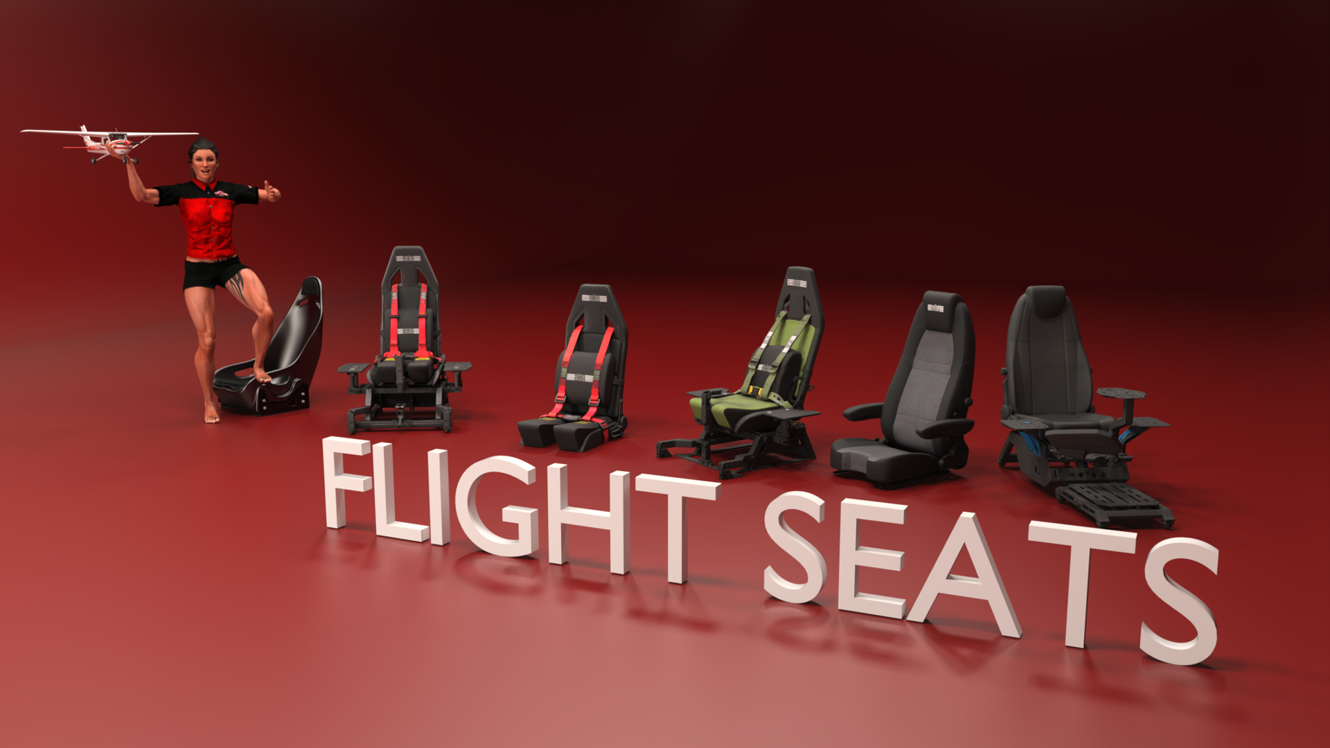 Flugcockpit-Sitze
