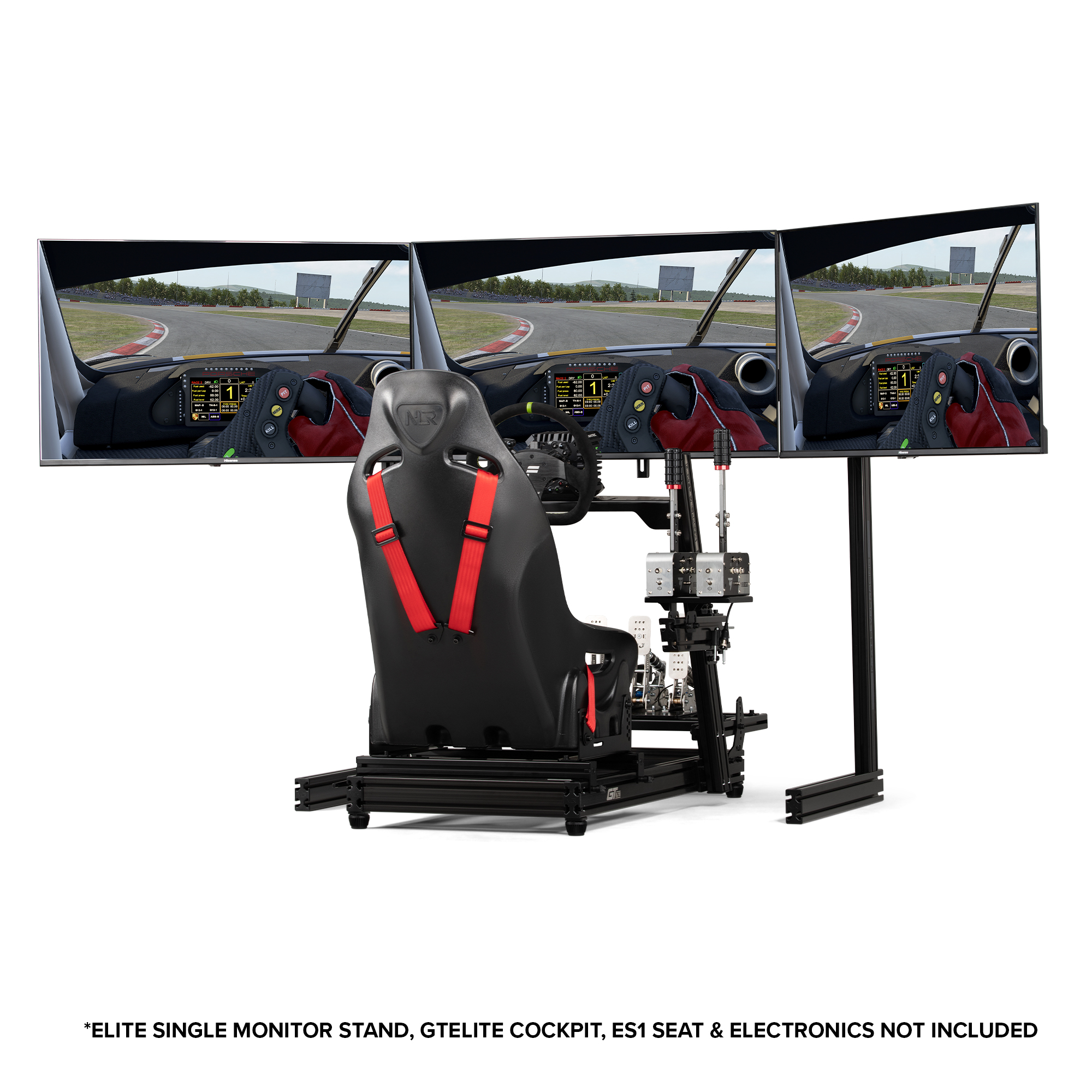 Force2Motion - Die Plattform für Sim-Racing und Flug-Simulatoren - Next  Level Racing Elite Free Standing Triple Monitor Stand Add On - Black Edition