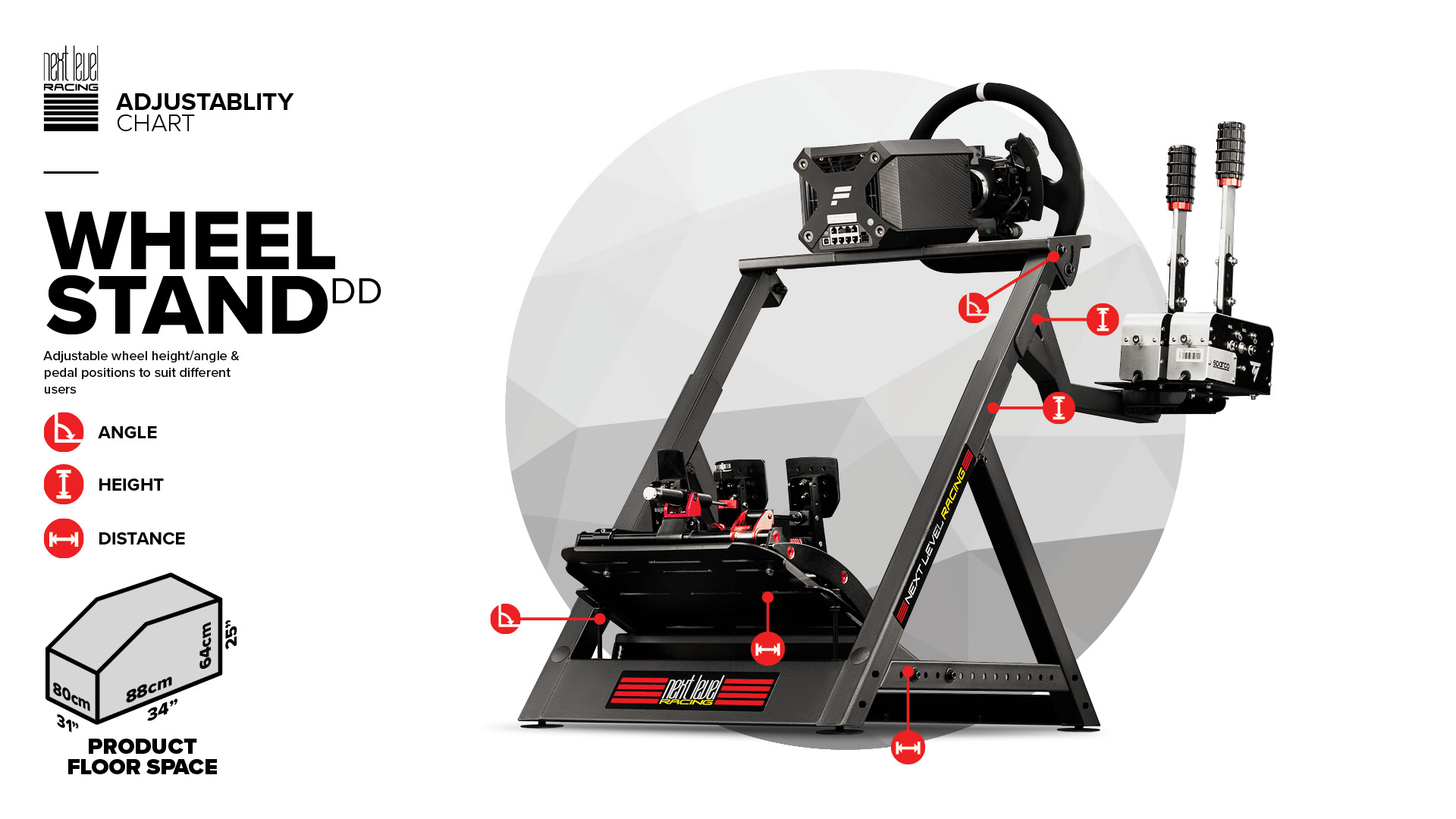 Next Level Racing Wheel Stand DD for Direct Drive Wheels (NLR-S013)