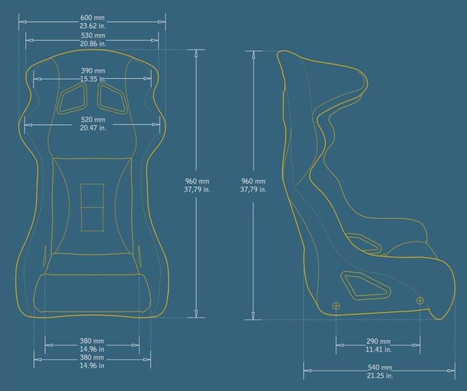 Force2Motion Rennsitz Racer Black-Velours
